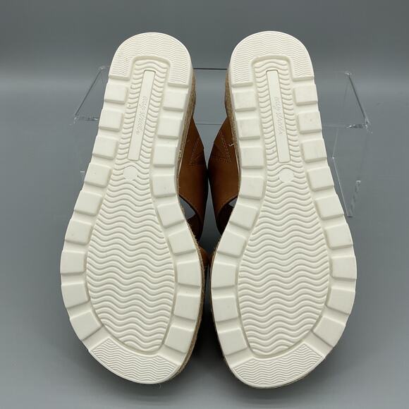 NEW Easy Street Women’s Maryann Wedge Sandals Tan Size 7W - Picture 8 of 10